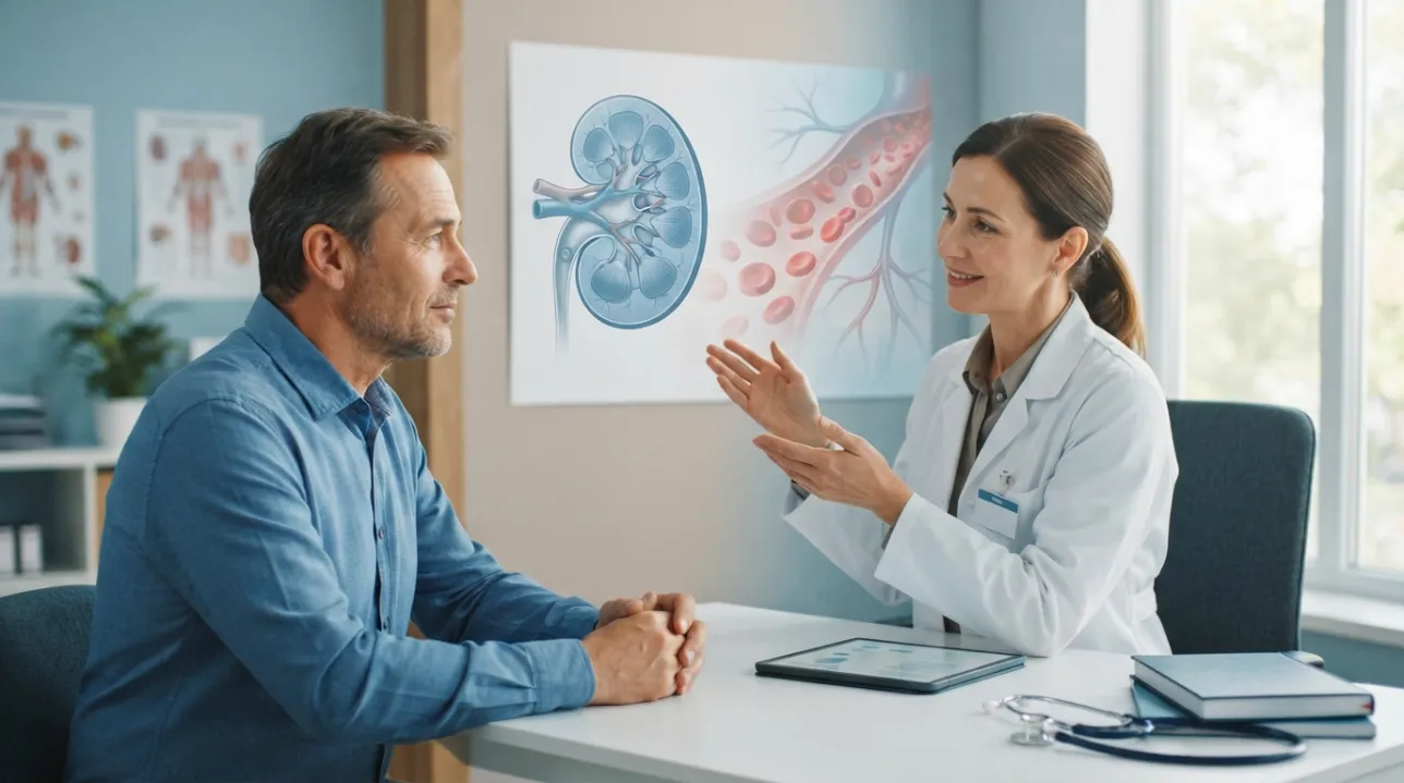 Anemia and chronic kidney disease treatment concept at ANC