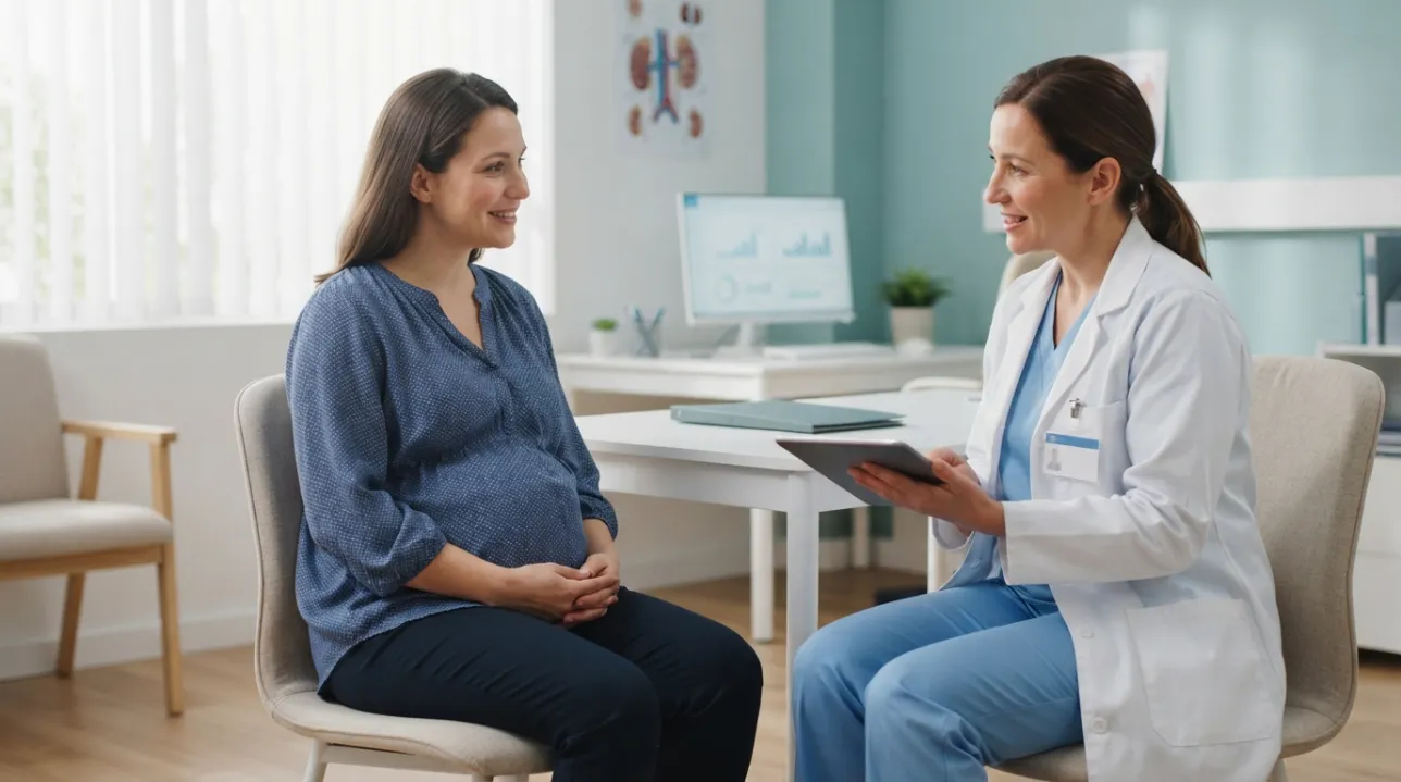 Kidney disease and pregnancy care concept at ANC