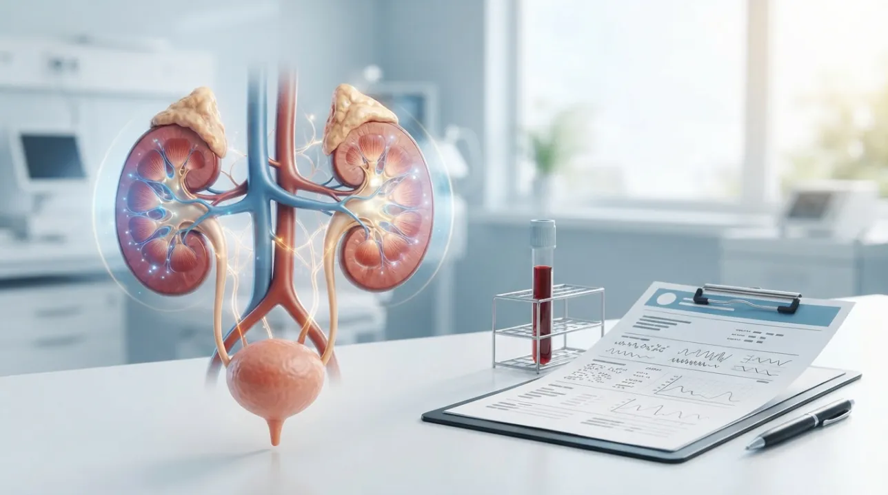 Kidney function test results and kidney health analysis at ANC